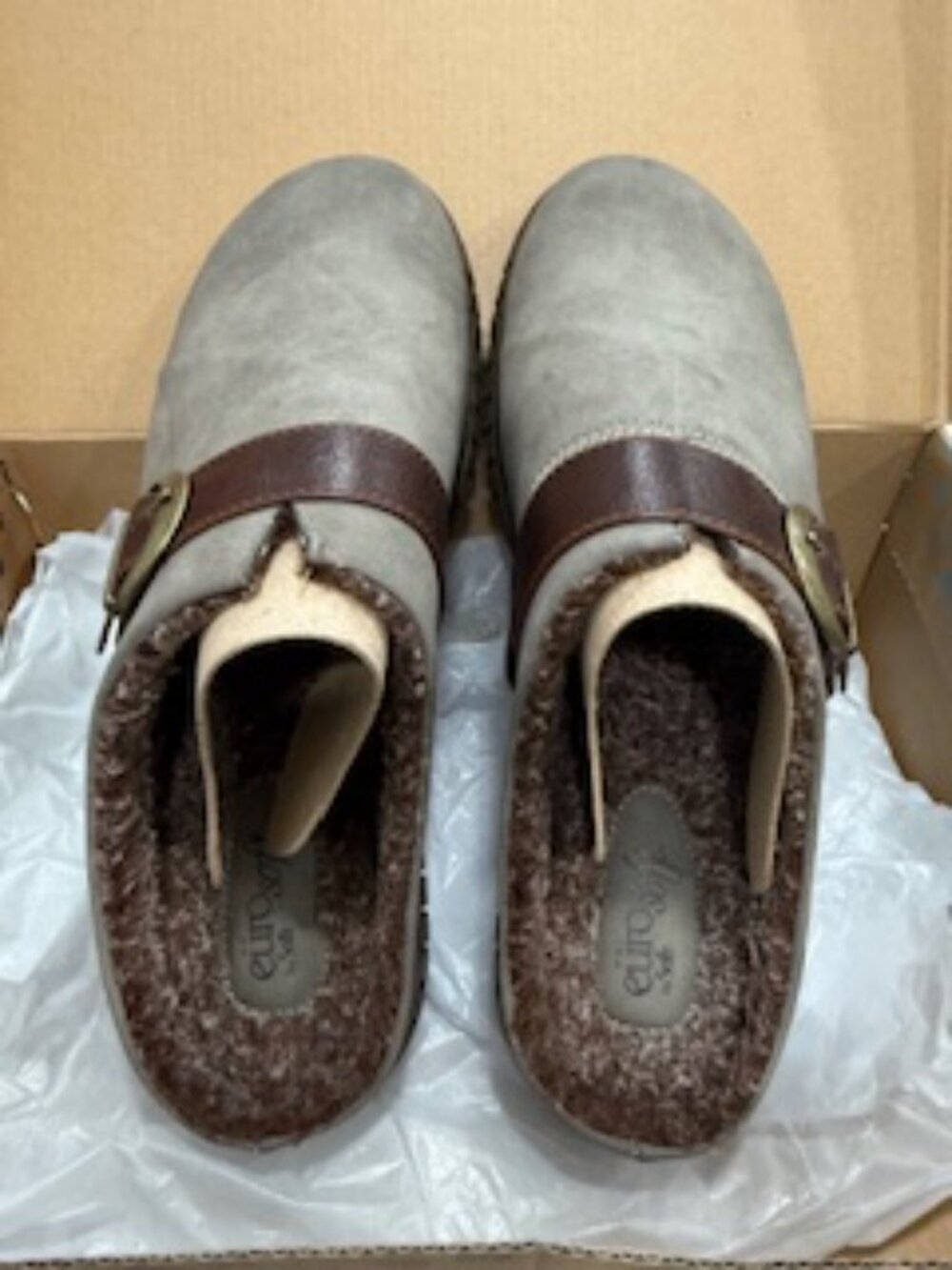 EuroSoft Women's Cailey Mule Clog Size 10 - Grey Suede